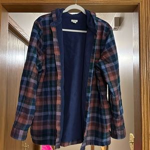 LL Bean hooded flannel Jacket